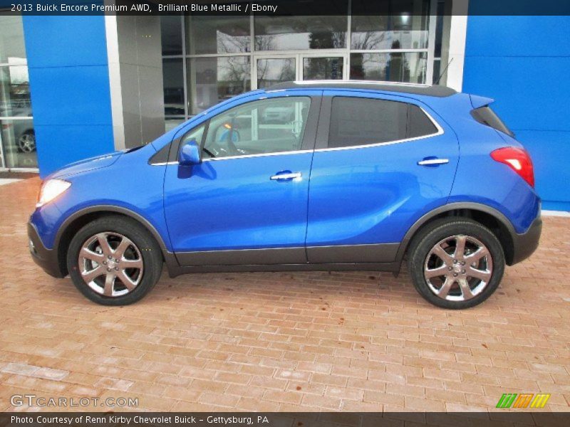 Brilliant Blue Metallic / Ebony 2013 Buick Encore Premium AWD