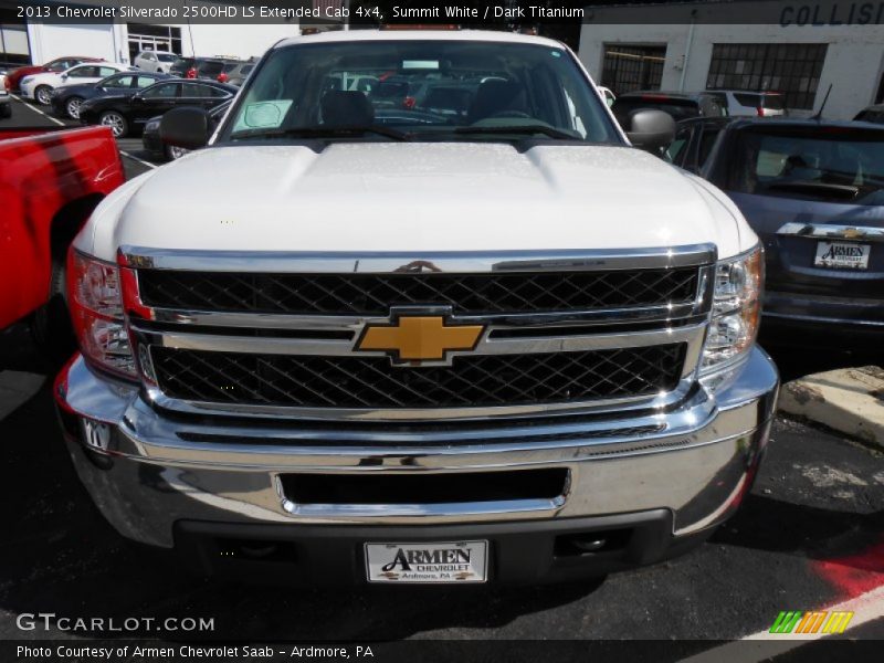Summit White / Dark Titanium 2013 Chevrolet Silverado 2500HD LS Extended Cab 4x4
