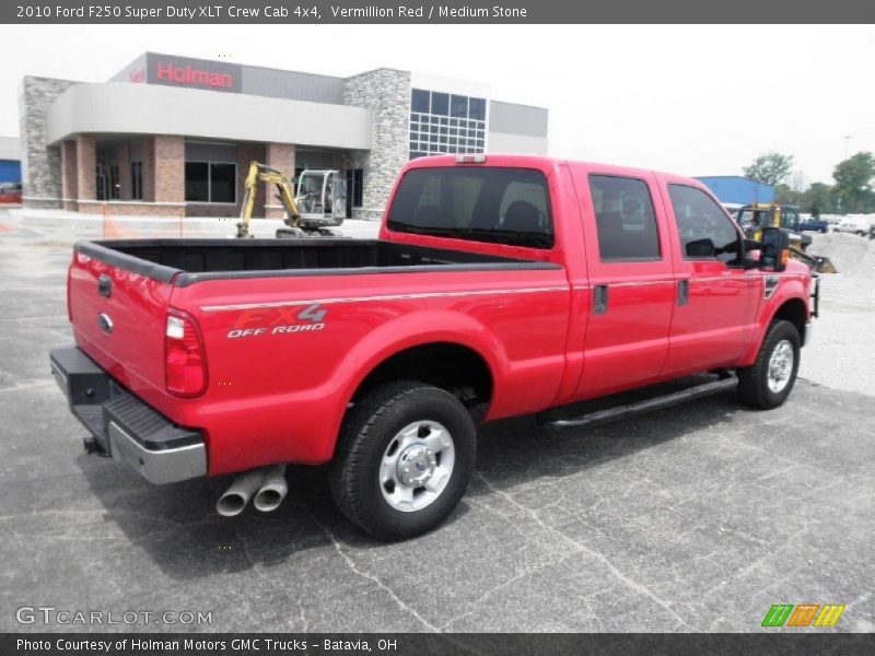 Vermillion Red / Medium Stone 2010 Ford F250 Super Duty XLT Crew Cab 4x4