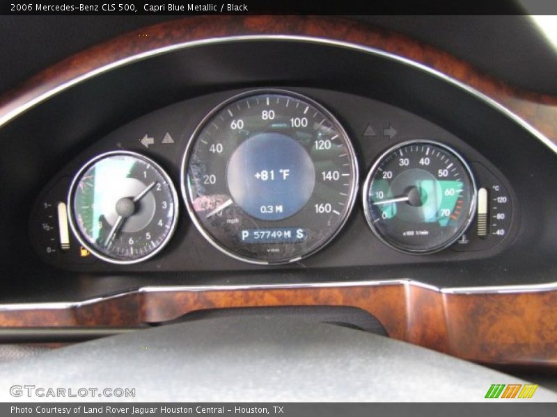 Capri Blue Metallic / Black 2006 Mercedes-Benz CLS 500
