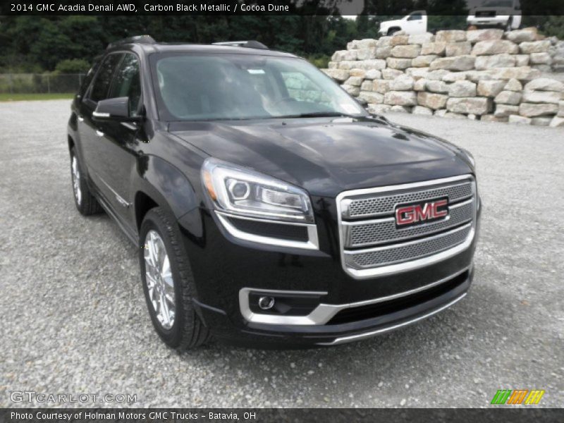 Carbon Black Metallic / Cocoa Dune 2014 GMC Acadia Denali AWD