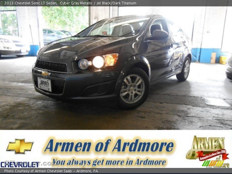 Cyber Gray Metallic / Jet Black/Dark Titanium 2013 Chevrolet Sonic LT Sedan