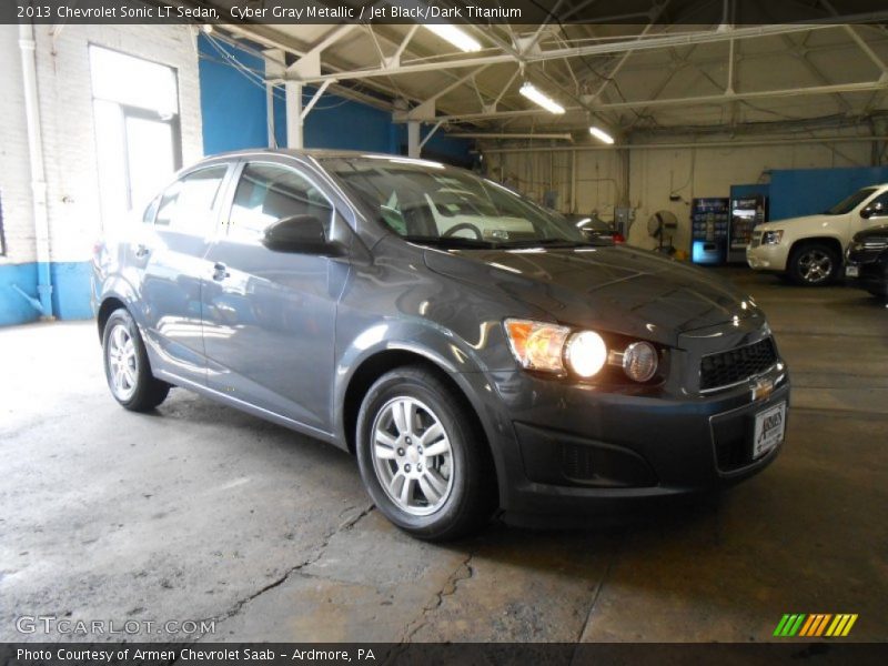Cyber Gray Metallic / Jet Black/Dark Titanium 2013 Chevrolet Sonic LT Sedan