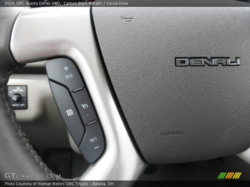 Carbon Black Metallic / Cocoa Dune 2014 GMC Acadia Denali AWD