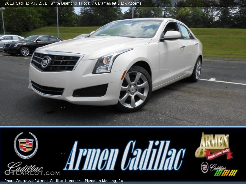 White Diamond Tricoat / Caramel/Jet Black Accents 2013 Cadillac ATS 2.5L