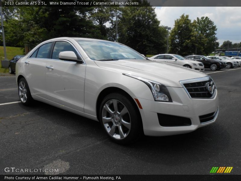 White Diamond Tricoat / Caramel/Jet Black Accents 2013 Cadillac ATS 2.5L