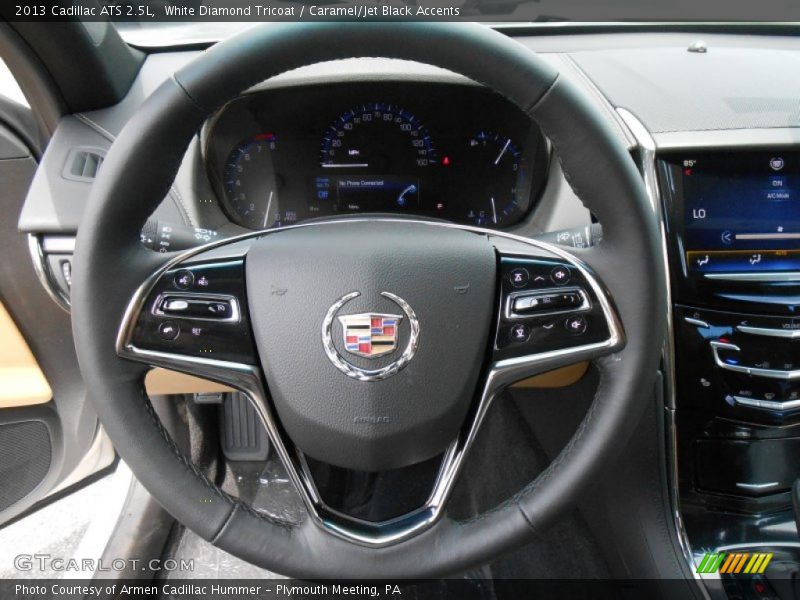 White Diamond Tricoat / Caramel/Jet Black Accents 2013 Cadillac ATS 2.5L
