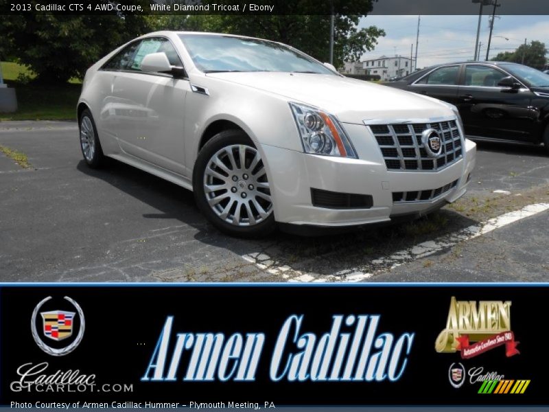 White Diamond Tricoat / Ebony 2013 Cadillac CTS 4 AWD Coupe