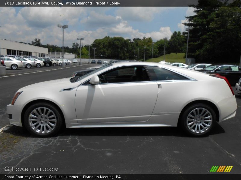 White Diamond Tricoat / Ebony 2013 Cadillac CTS 4 AWD Coupe