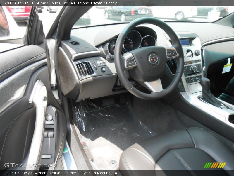 White Diamond Tricoat / Ebony 2013 Cadillac CTS 4 AWD Coupe