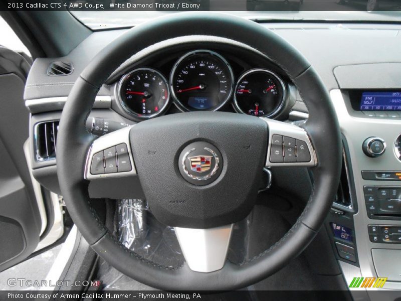 White Diamond Tricoat / Ebony 2013 Cadillac CTS 4 AWD Coupe