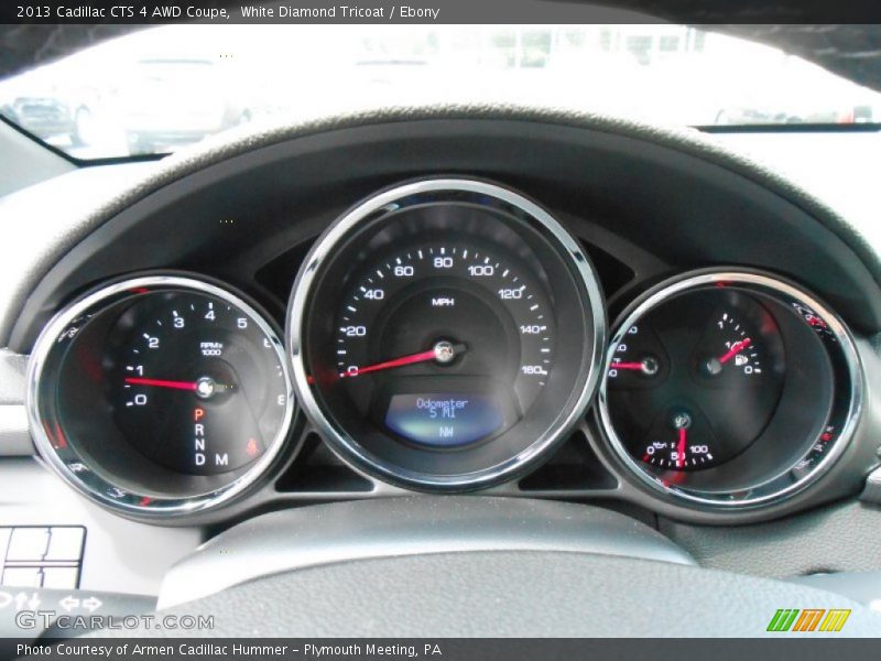 White Diamond Tricoat / Ebony 2013 Cadillac CTS 4 AWD Coupe