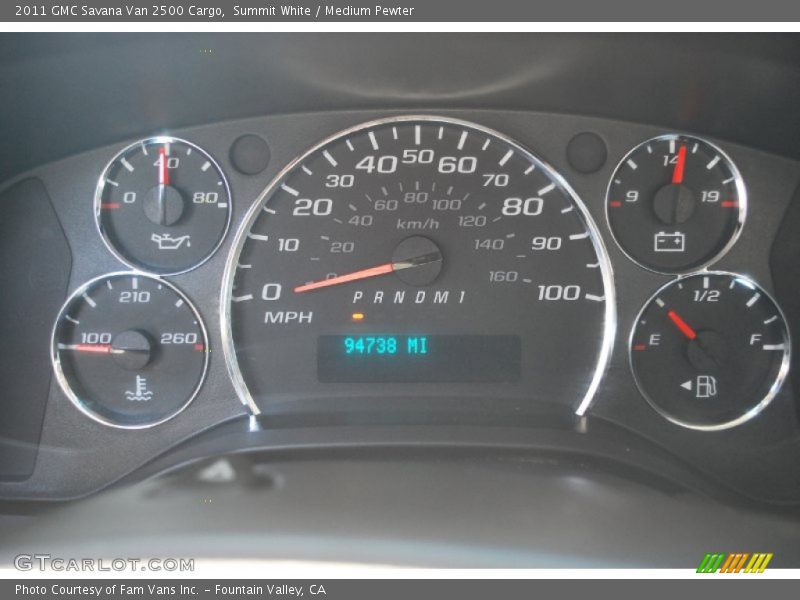 Summit White / Medium Pewter 2011 GMC Savana Van 2500 Cargo