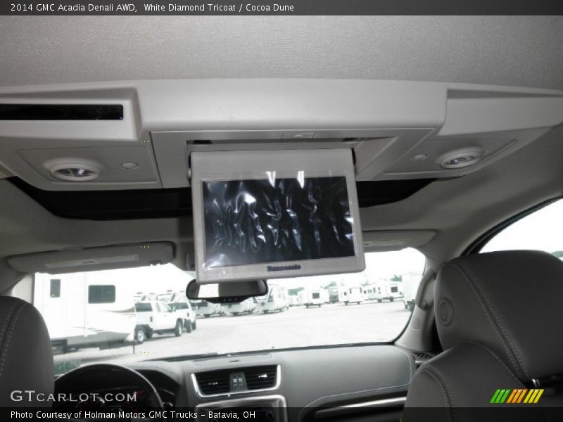 White Diamond Tricoat / Cocoa Dune 2014 GMC Acadia Denali AWD
