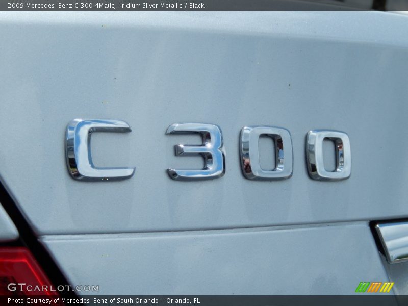 Iridium Silver Metallic / Black 2009 Mercedes-Benz C 300 4Matic