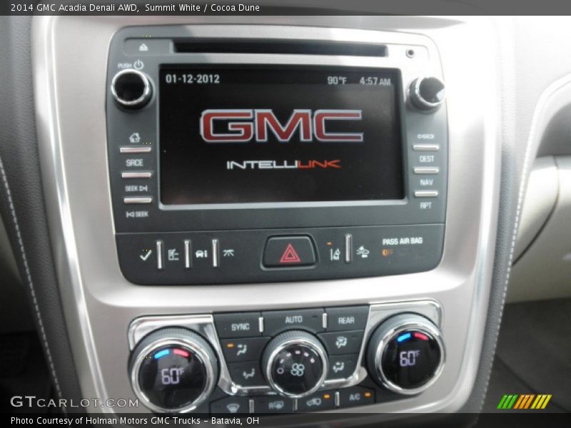 Summit White / Cocoa Dune 2014 GMC Acadia Denali AWD