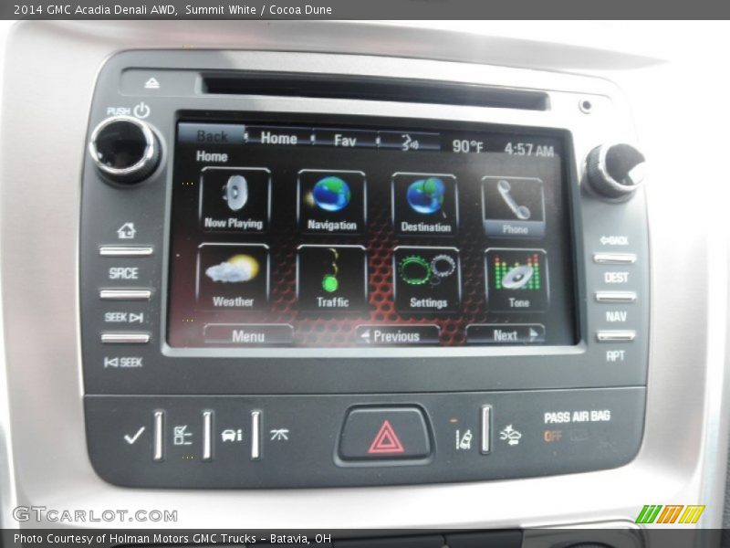 Summit White / Cocoa Dune 2014 GMC Acadia Denali AWD