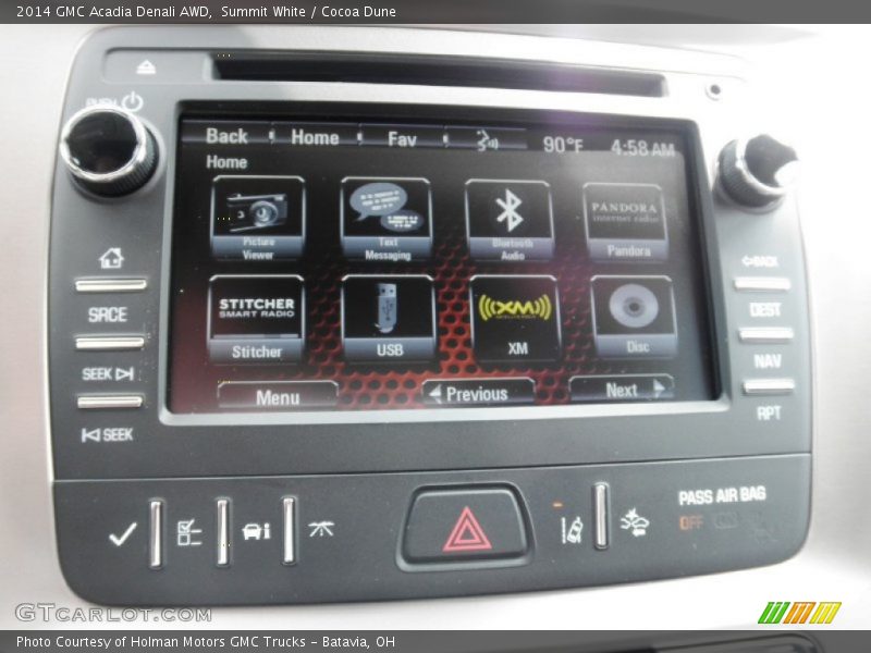 Summit White / Cocoa Dune 2014 GMC Acadia Denali AWD