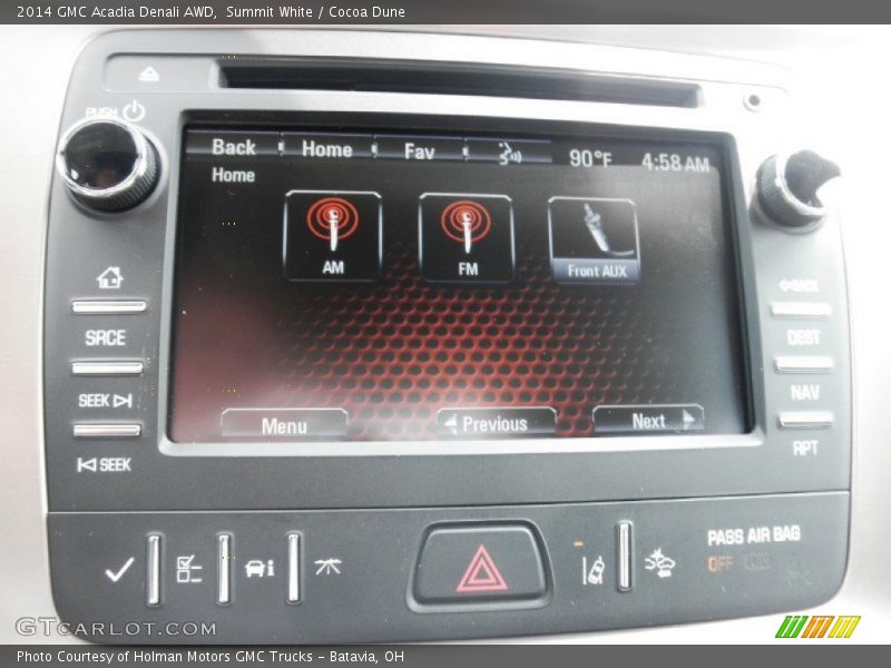 Summit White / Cocoa Dune 2014 GMC Acadia Denali AWD
