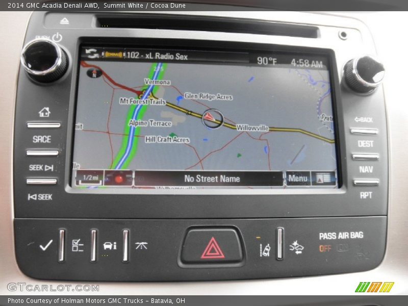 Summit White / Cocoa Dune 2014 GMC Acadia Denali AWD