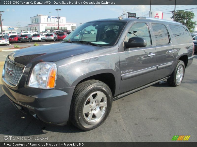 Dark Slate Metallic / Cocoa/Light Cashmere 2008 GMC Yukon XL Denali AWD