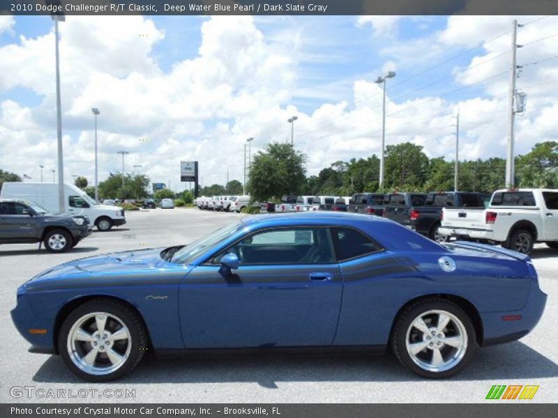Deep Water Blue Pearl / Dark Slate Gray 2010 Dodge Challenger R/T Classic