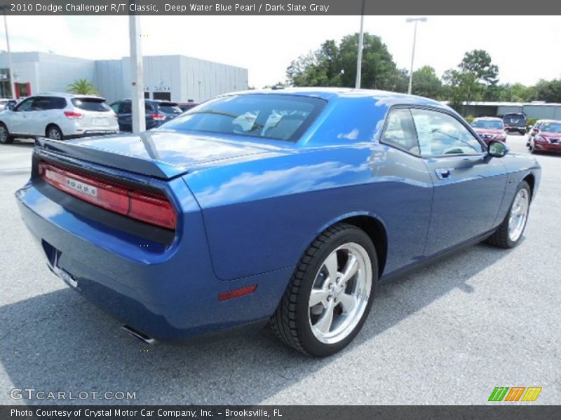 Deep Water Blue Pearl / Dark Slate Gray 2010 Dodge Challenger R/T Classic