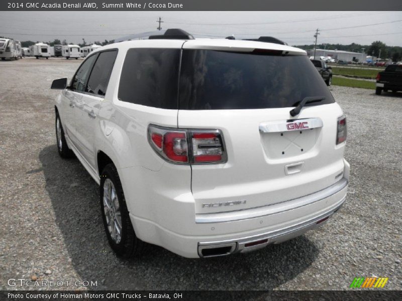 Summit White / Cocoa Dune 2014 GMC Acadia Denali AWD