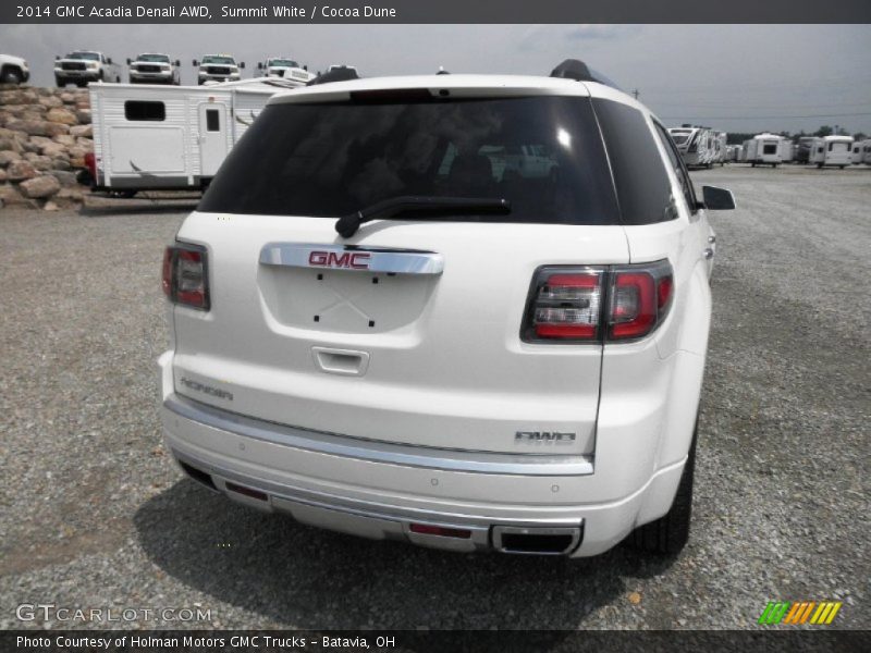 Summit White / Cocoa Dune 2014 GMC Acadia Denali AWD