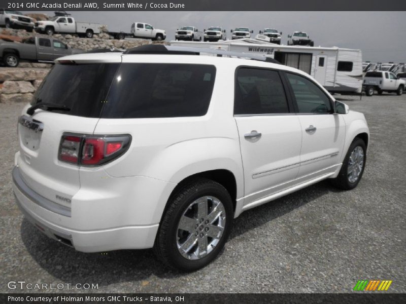 Summit White / Cocoa Dune 2014 GMC Acadia Denali AWD