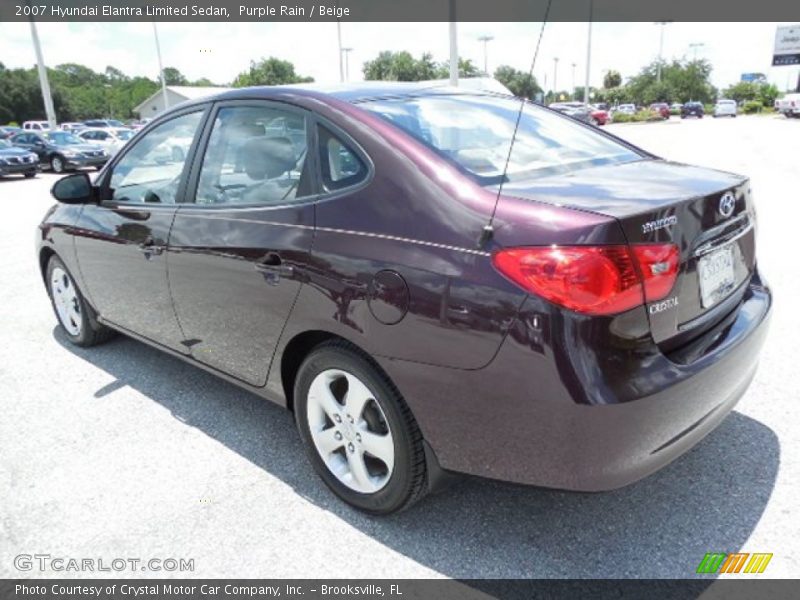 Purple Rain / Beige 2007 Hyundai Elantra Limited Sedan