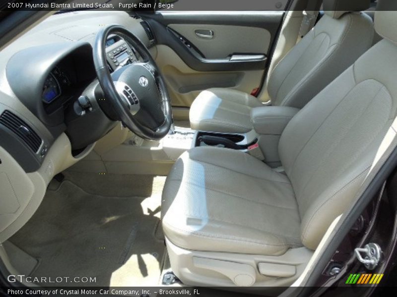 Purple Rain / Beige 2007 Hyundai Elantra Limited Sedan