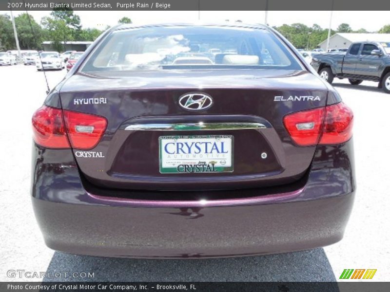 Purple Rain / Beige 2007 Hyundai Elantra Limited Sedan