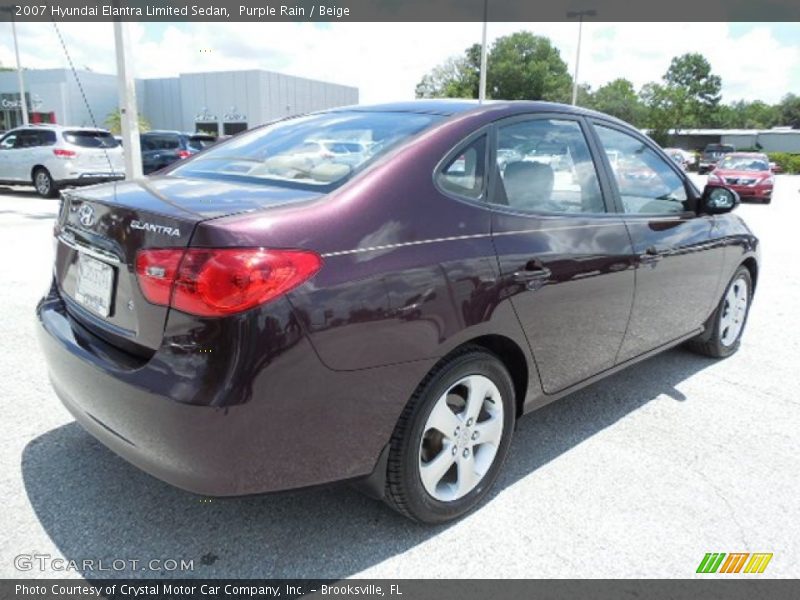 Purple Rain / Beige 2007 Hyundai Elantra Limited Sedan