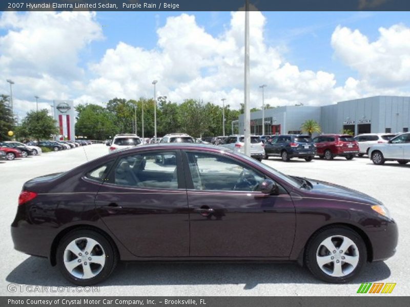 Purple Rain / Beige 2007 Hyundai Elantra Limited Sedan