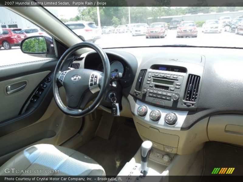 Purple Rain / Beige 2007 Hyundai Elantra Limited Sedan