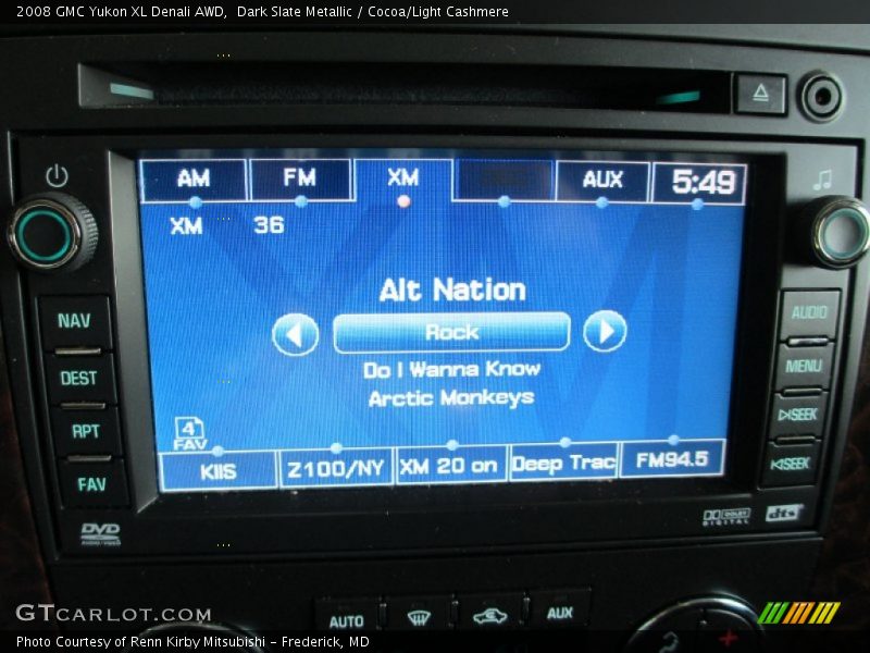 Dark Slate Metallic / Cocoa/Light Cashmere 2008 GMC Yukon XL Denali AWD