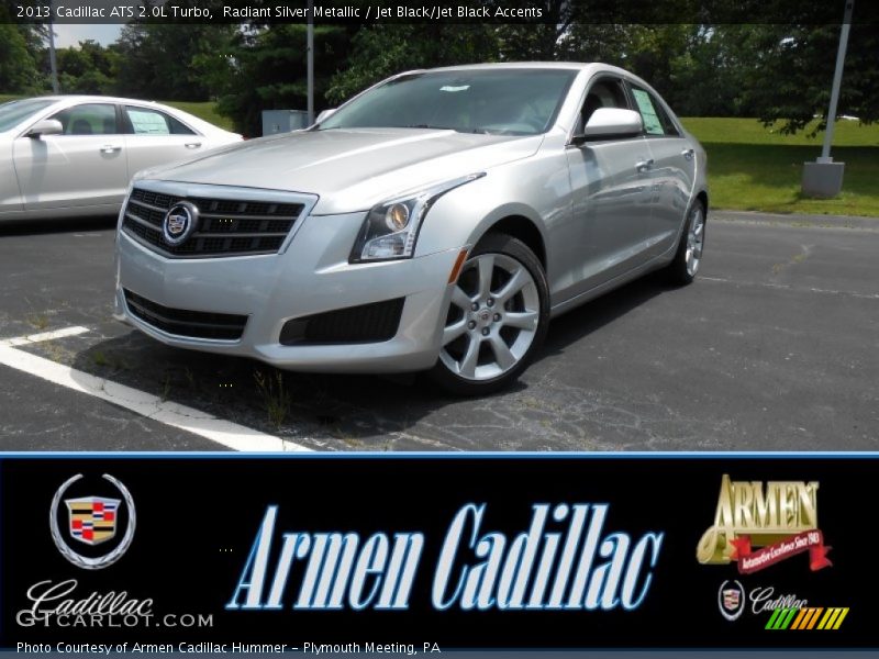 Radiant Silver Metallic / Jet Black/Jet Black Accents 2013 Cadillac ATS 2.0L Turbo