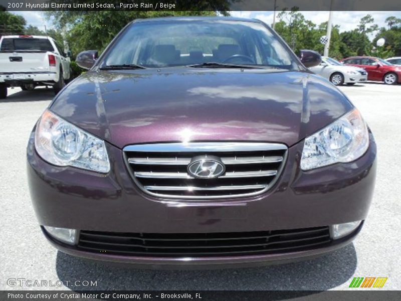 Purple Rain / Beige 2007 Hyundai Elantra Limited Sedan