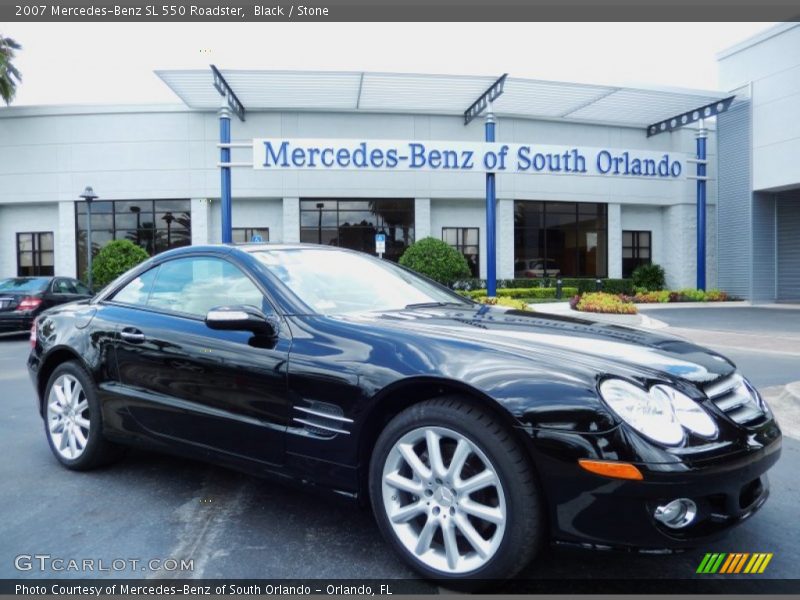 Black / Stone 2007 Mercedes-Benz SL 550 Roadster