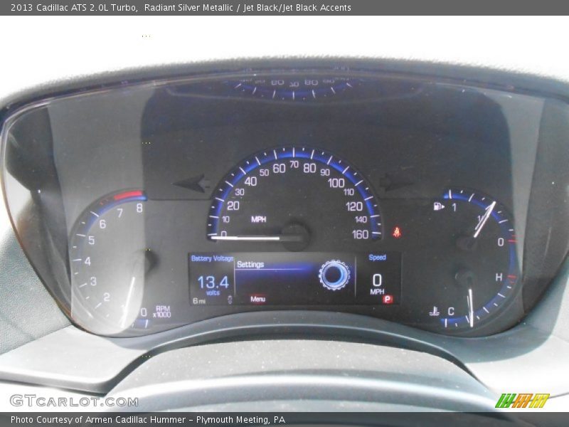 Radiant Silver Metallic / Jet Black/Jet Black Accents 2013 Cadillac ATS 2.0L Turbo