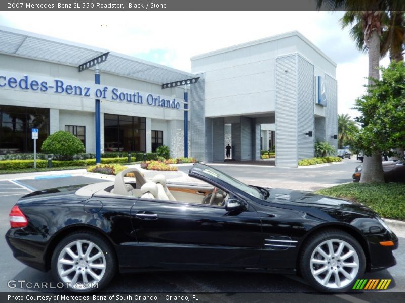 Black / Stone 2007 Mercedes-Benz SL 550 Roadster