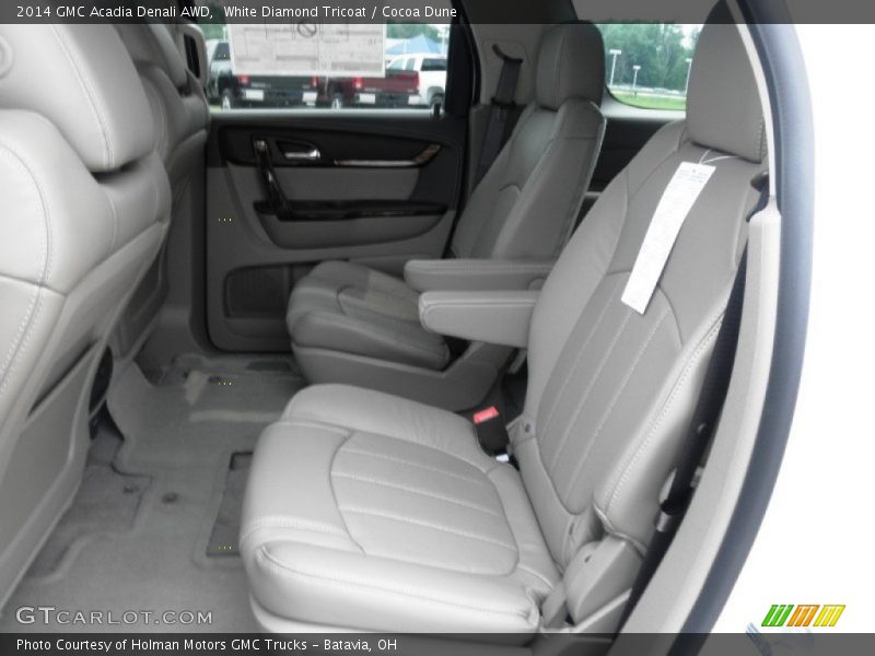White Diamond Tricoat / Cocoa Dune 2014 GMC Acadia Denali AWD