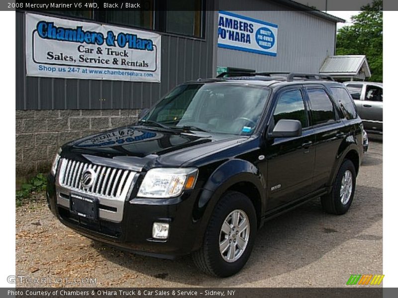 Black / Black 2008 Mercury Mariner V6 4WD