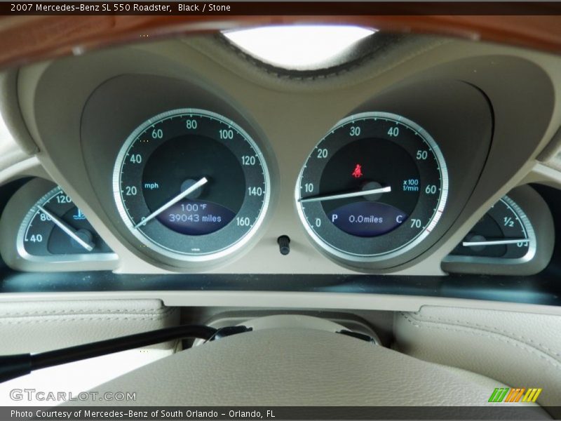 Black / Stone 2007 Mercedes-Benz SL 550 Roadster