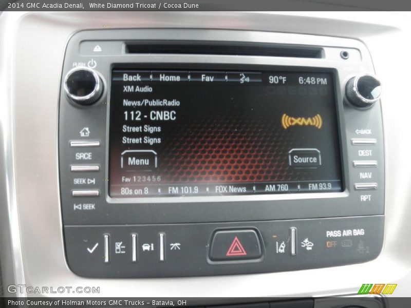 White Diamond Tricoat / Cocoa Dune 2014 GMC Acadia Denali