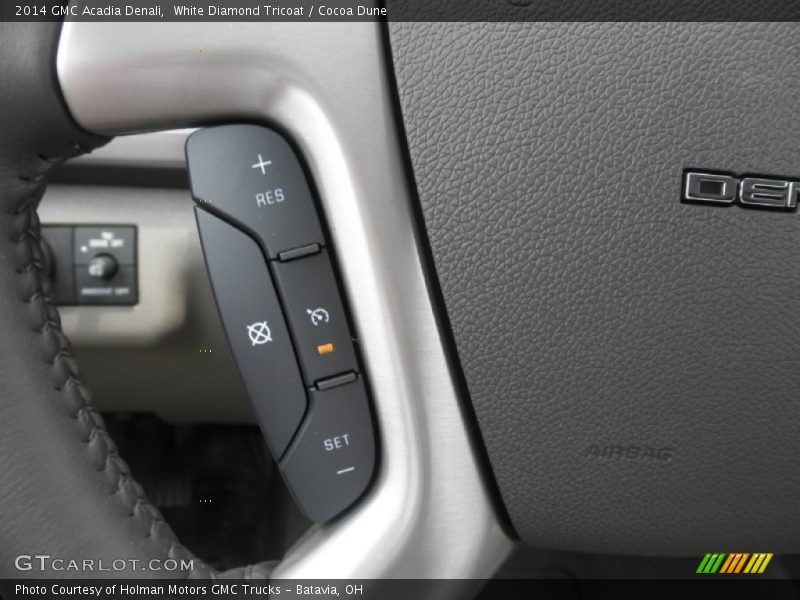 White Diamond Tricoat / Cocoa Dune 2014 GMC Acadia Denali