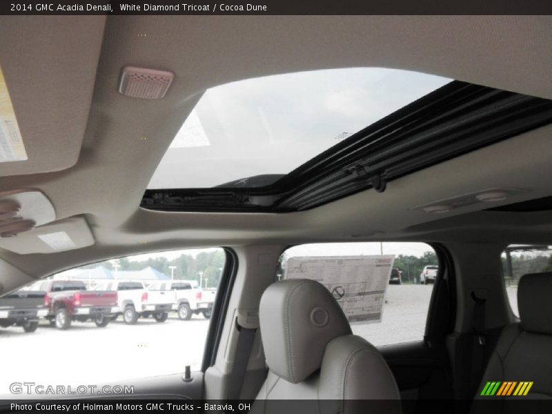 White Diamond Tricoat / Cocoa Dune 2014 GMC Acadia Denali