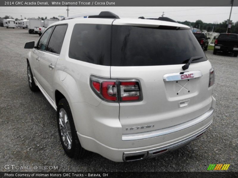 White Diamond Tricoat / Cocoa Dune 2014 GMC Acadia Denali