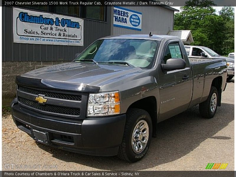 Graystone Metallic / Dark Titanium Gray 2007 Chevrolet Silverado 1500 Work Truck Regular Cab